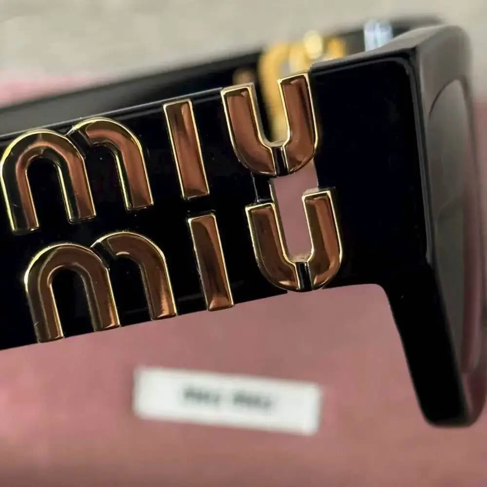 Miu Miu Glossy Black Cat Eye Acetate Sunglasses